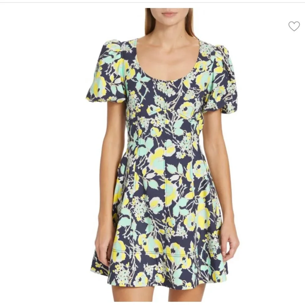 Tanya Taylor Madeline Dress, Blue - multicolour print, Size 0 - Picture 10 of 11